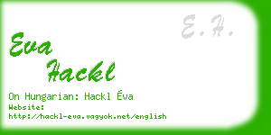 eva hackl business card